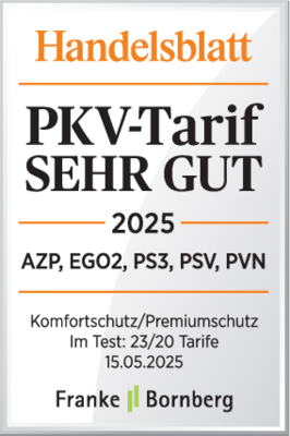 Franke+Bornberg PKV-Tarif Sehr gut 2025